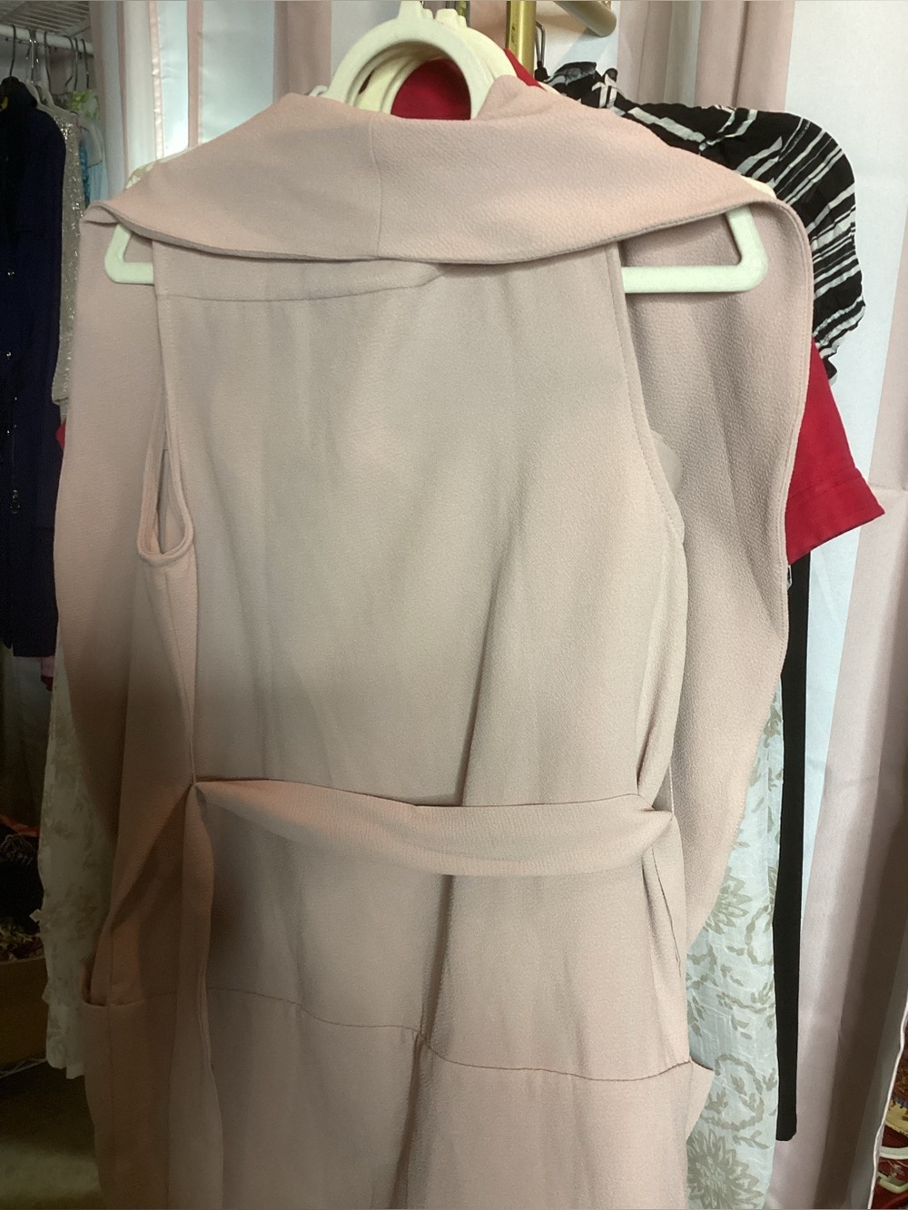 Sleeveless Belted Blush Pink Jumpsuit